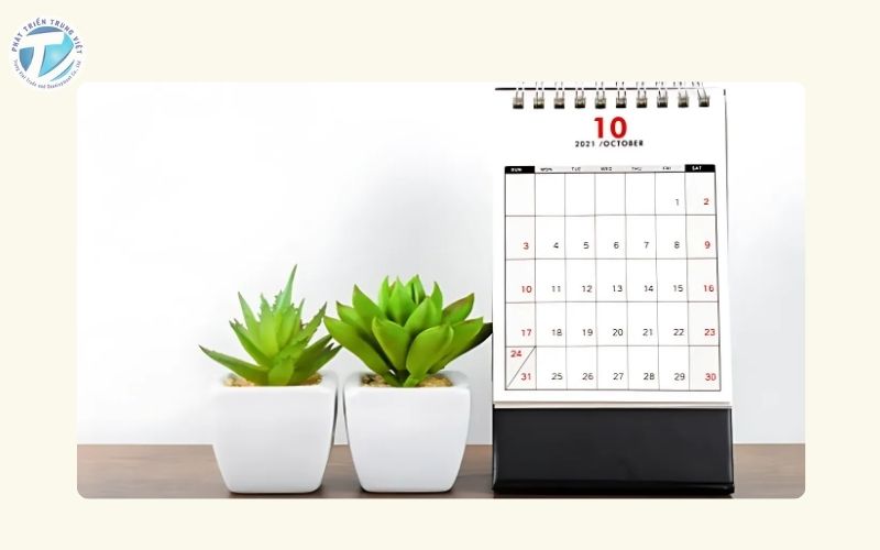 Lịch để bàn phong cách tối giản